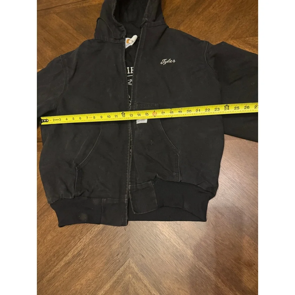 Carhartt J131 Black Thermal Lined Duck Active Jacket Mens XL Welding VICA Tyler